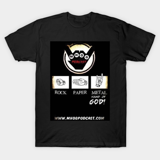 Paper, Rock and Metal T-Shirt by MHOG podcast 